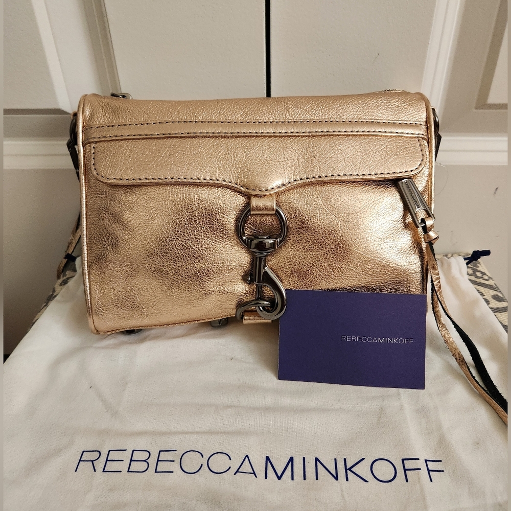 Rebecca Minkoff Rose Gold Mini MAC Handbag/ Crossbody Purse